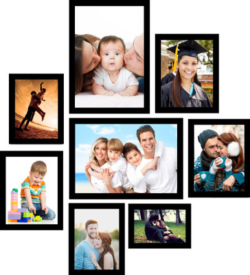 

Swadesi Stuff MDF Photo Frame(Black, 8 Photos)