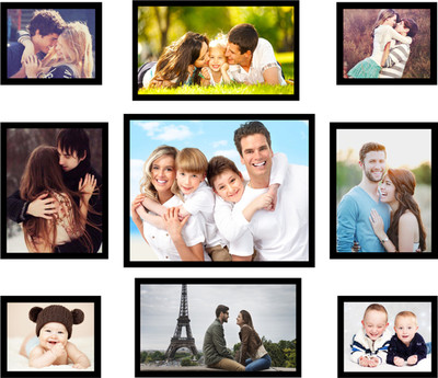 

Swadesi Stuff MDF Photo Frame(Black, 9 Photos)