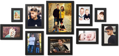 

Swadesi Stuff MDF Photo Frame(Black, 10 Photos)