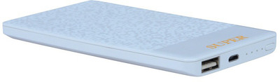 

SUPER 6000 mAh Power Bank (S1, PORTABLE BATTERY CHARGERS1)(White, Lithium-ion)