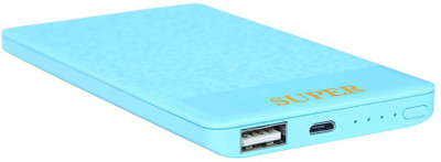 

SUPER 6000 mAh Power Bank (S1, PORTABLE BATTERY CHARGER)(Light Blue, Lithium-ion)