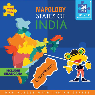 

kidoz kingdom IMAGI MAKE MAPOLOGY STATES OF INDIA(34 Pieces)
