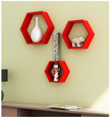 

A.S Wood MDF Wall Shelf(Number of Shelves - 3)