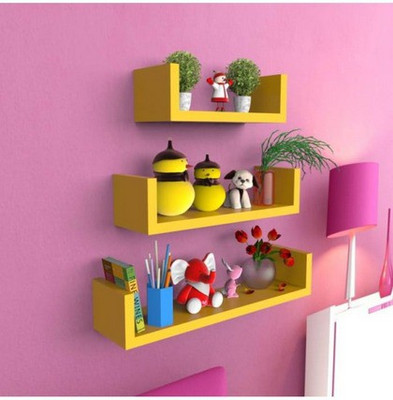 

A.S Wood MDF Wall Shelf(Number of Shelves - 3)