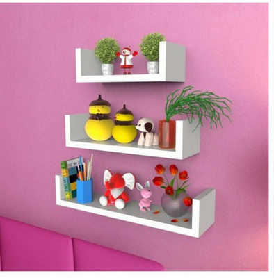 

A.S Wood MDF Wall Shelf(Number of Shelves - 3)