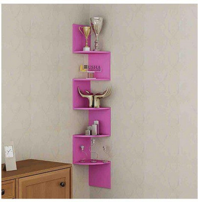 

A.S Wood MDF Wall Shelf(Number of Shelves - 5)