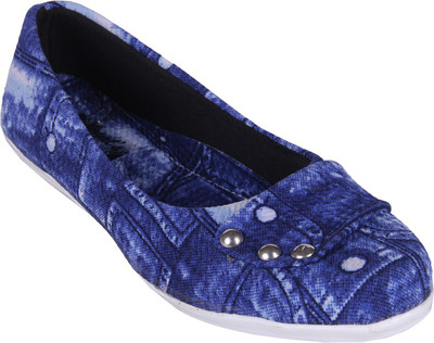 

Goyal Blue Denim Print Bellies For Women(Blue