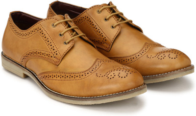 

Fentacia Brogue Derby For Men(Tan