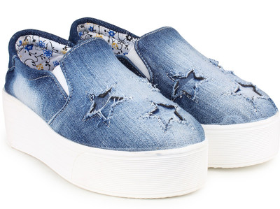 

Shoetopia Slip On Sneakers For Women(Blue, Dark-blue