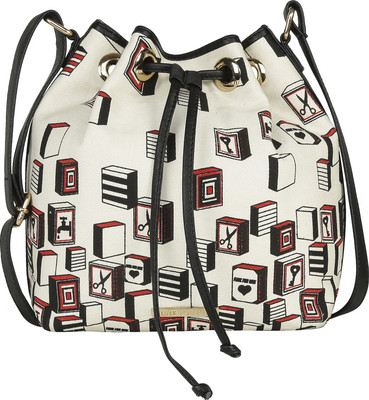 

FUNK FOR HIRE Women Casual White Canvas Sling Bag