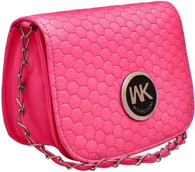 

Tap Fashion Women Casual Pink PU Sling Bag