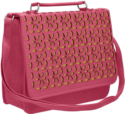 

Tap Fashion Women Casual Pink PU Sling Bag