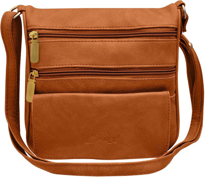 

Tap Fashion Women Casual Brown PU Sling Bag