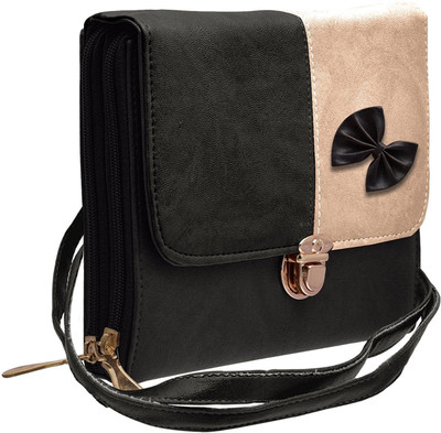 

Tap Fashion Women Casual Black PU Sling Bag