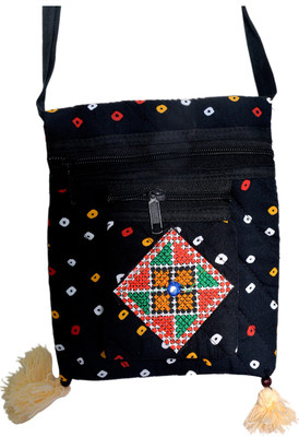 

Craft Trade Women Casual Black Cotton Shoulder Bag