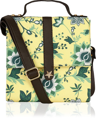 

Kleio Women Casual Yellow Canvas Sling Bag