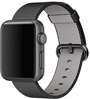 

ShopAIS Nylon Watch Band, Sports Royal Woven Nylon Wrist Band Strap Bracelet For 42mm Watch Fits 145-215mm wrists-Black Smart Watch Strap(Black)