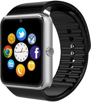 

VibeX ™ Bluetooth Smart Watch Micro sim card and micro sd card Smartwatch(Black Strap Free Size)