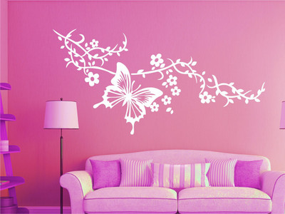 

Wall Guru  Home Décor wall Sticker(Pack of 1, White