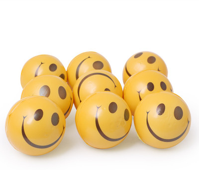 

Shy Products Smiley Face Stress Releive Squeeze Balls - Set of 12 - 7 cm(Yellow)