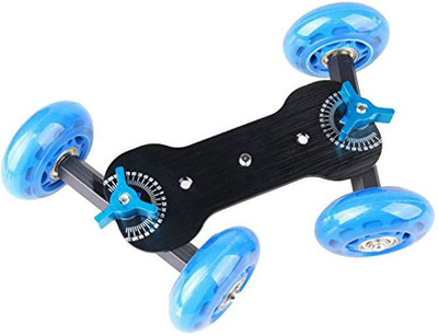 

yantralay Professional Track Rail Slider Rolling Skater Slider Dolly For DSLR & Video Camcorders Tripod Kit, Tripod(Blue, Supports Up to 10000 g)