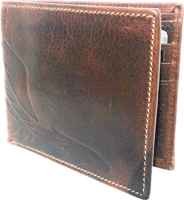 

NUKAICHAU Men Brown Genuine Leather Wallet(6 Card Slots), Cobo hun brn 6