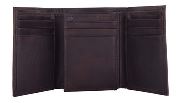 

Maskino Men Brown Genuine Leather Wallet(17 Card Slots)