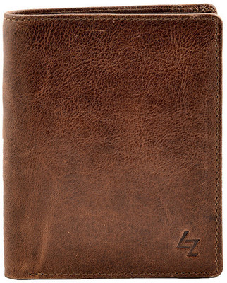 Leather Zentrum Men Tan Genuine Leather Wallet(9 Card Slots)