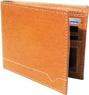 

NUKAICHAU Men Tan Genuine Leather Wallet(6 Card Slots), Cobo tan 6