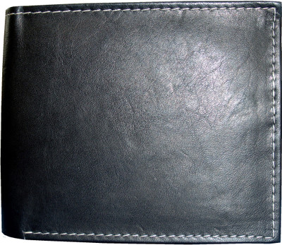 euphoria Men Black Genuine Leather Wallet(9 Card Slots)