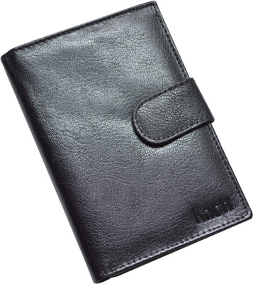 

Knott Men Black Genuine Leather Document Holder(9 Card Slots)