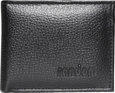 

Random Men Black Artificial Leather Wallet(2 Card Slots)