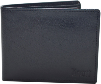 

Knott Men Blue Genuine Leather Wallet(12 Card Slots)