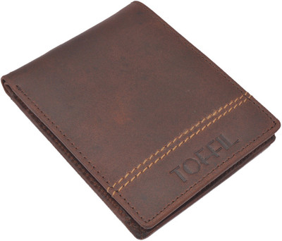 

Toffil Men Brown Genuine Leather Wallet(3 Card Slots)