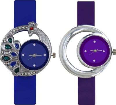 LEBENSZEIT New Fresh Arrival Latest Fashion Fancy Beautiful Colorful Designer Best Selling Quality Multi Looks Special Low Price Offer Purple & Blue Watch  - For Girls   Watches  (LEBENSZEIT)