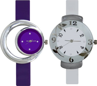 LEBENSZEIT New Fresh Arrival Latest Fashion Fancy Beautiful Colorful Designer Best Selling Quality Multi Looks Special Low Price Offer Purple & White Watch  - For Girls   Watches  (LEBENSZEIT)