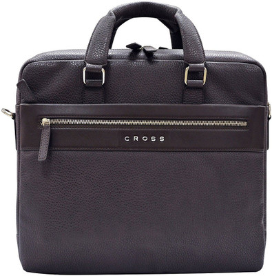 

Cross Cross Men's Leather Weekender / Business / Laptop Bag - Brown Weekender(Brown, 15 inch)