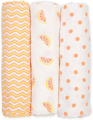 

Mi Dulce An'ya Printed  Swadding Baby Blanket(Microfiber, Yellow, Orange, Orange;yellow