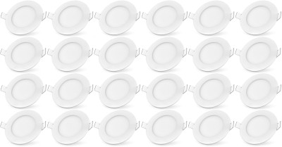 Bene 18w Round Panel, Color of LED Warm White (Pack of 24 Pcs) Recessed Ceiling Lamp at flipkart