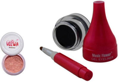 

Vozwa Copper Shimmer Powder and Music Flower Gel Eyeliner(Set of 2)