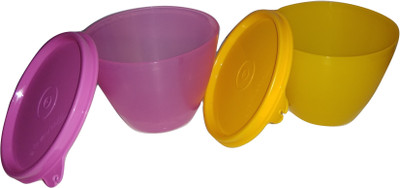 

Tupperware Bowled Over Set (Yellow, Light Pink) - 450 ml Plastic Grocery Container(Pack of 2, Multicolor)