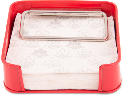 

Elan 1 Compartments Stainless Steel Tissue Paper Holder(Red)