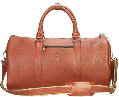 

JL Collections 19 Inch Square Tan Duffel Travel Bag Travel Duffel Bag(Brown)