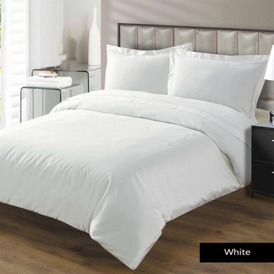 LINENWALAS Single Cotton Duvet Cover(White)
