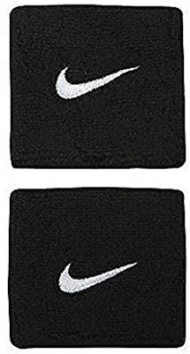 Sports Solutions Black Wrist Band Sweat Band supporter for all sports. 1 pair Fitness Band(Black)