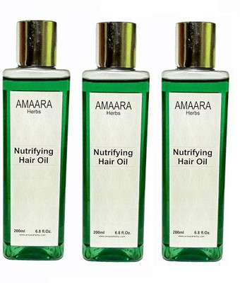 

Amaara Herbs Nutrifying Hair Oil with Amla and Brahmi combo Pack of 3pcs (200ml) Hair Oil(600 ml)