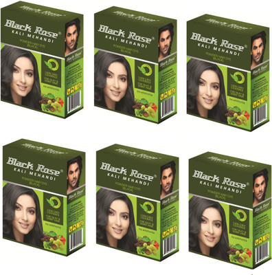 

Black Rose Kali Mehandi (Pack of 6)(300 ml)