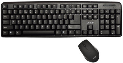 Artis C33 USB Keyboard and Mouse Combo Wired USB Multi-device Keyboard(Black)