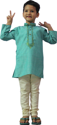 

BownBee Boys Casual Kurta and Pyjama Set(Light Blue Pack of 1
