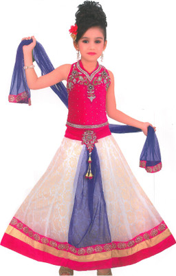

Arshia Fashions Girls Lehenga Choli Fusion Wear, Ethnic Wear Embroidered Lehenga Choli(Pink, Pack of 1